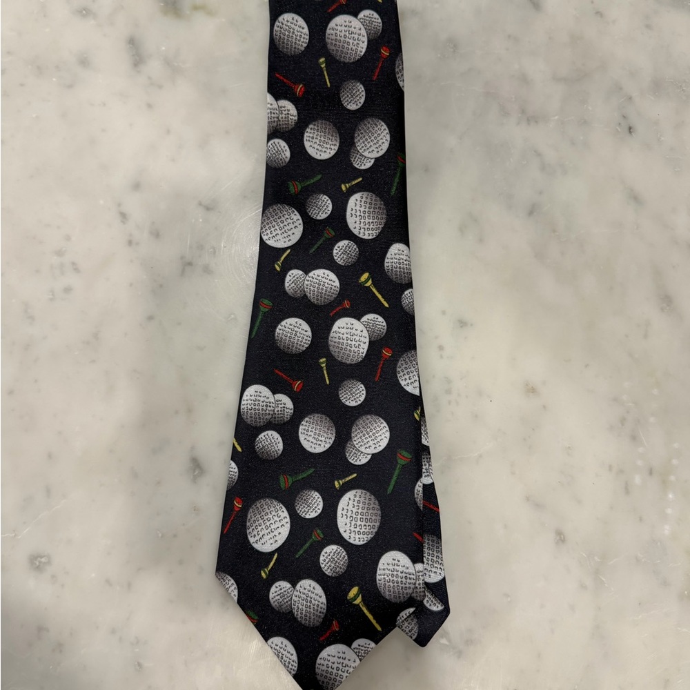 Golf-Themed Black Tie